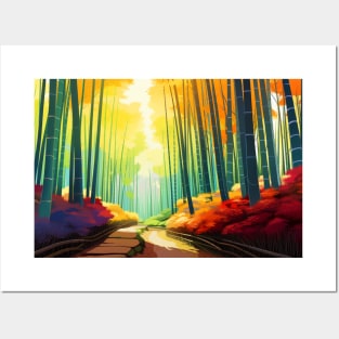 Forest Scenery Bamboo Landscape Nature Posters and Art